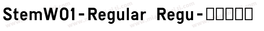 StemW01-Regular Regu字体转换